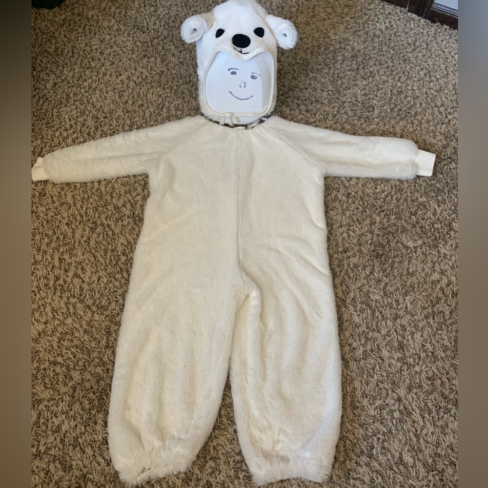 Adorable, polar bear costume size toddler please see info for sizing